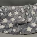 Youyole Medium Washable Round Dog Bed Cover Replacement Waterproof 30 x 30 x 10 in Round Donut Bed Cover for Dog Soft Gray Pet Beds Protector Sheet with Lovely Star Print for Donut Beds & Pet Couch