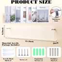 Wesiti 2 Pack 31.4" Acrylic Magazine Holder Rack Brochure Holder Wall Mount, Clear Hanging Floating Bookshelf Literature Storage Shelf Pamphlet Organizer for Waiting Room, Office, Home Display