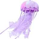 Realistic Jellyfish Stuffed Animal, Cute Plush Toy for Birthday Room Decor, Sea Animal Collection Gift for Boys and Girls (Bright Purple)
