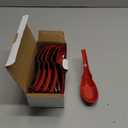 12 PACK Asian Soup Spoons, Rice Spoons, Melamine Chinese Won Ton Soup Spoon For  Noodle, Korean Style Large Spoon with Long Handle- Notch and Hook Style, Red ＆ Black