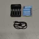 PUJIMAX Rechargeable AA Batteries Lithium with Charger,High Capacity 4255 mWh 1.5v Rechargeable Li-ion Double A Batteries for Blink Camera Smart Doorbell Smart Lock 4pack