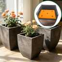 2 Pack 13" Square Planter Insert, Reusable Large Plant Pots Insert with Liner, Plastic Planter Pot Fillers for Indoor and Outdoor 16''-19'' Plants Containers