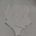 Chunpin Women's Sexy Sweetheart Neckline Bodysuit Tops Short Sleeve Long Sleeve Double Lined Thong Bodysuit Outfits (Medium)