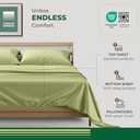 THREAD SPREAD 100% Organic Cotton Sheets King Size - 4 PC Organic Cotton King Percale Weave Sheet Set, Soft, Cooling, Crisp & Breathable, 16" Deep Pocket Hotel Quality Bedding Set - Sage Green