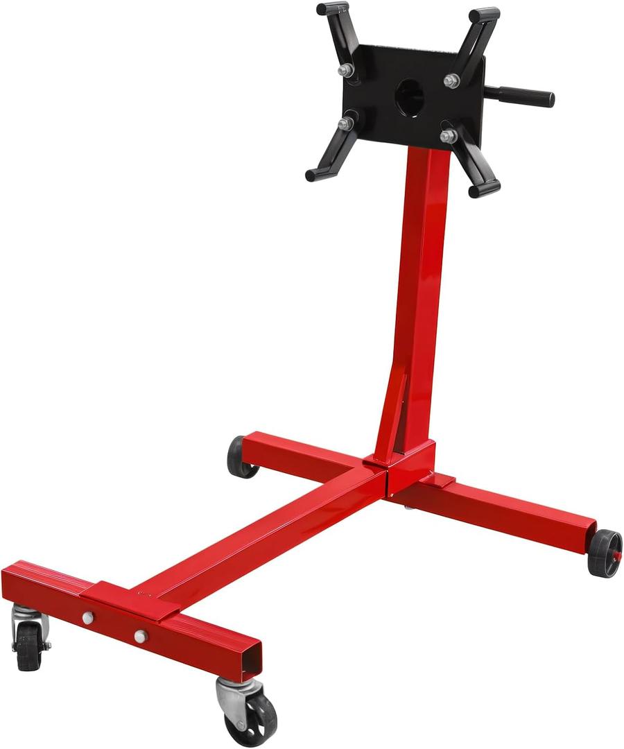 BIG RED T24541 Torin Steel Rotating Engine Stand with 360 Degree Rotating Head: 1/2 Ton (1,000 lb) Capacity, Red