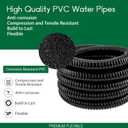 LONGRUN Pond Tubing 1.25 Inch 1-1/4'' Diameter, 23.6 Feet Long Corrugated Flexible Hose Pipe, Pool PVC Tube for Garden Ponds Waterfalls Camping Caravans Filters Drainage Marine