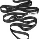 Trideer Non-Elastic Stretching Strap with Loops for Physical Therapy & Rehab, Knee Hip Leg ROM Post-Surgery, Yoga Strap for Stretching, Leg Lifter Strap Mobility Aid, Hamstring Calf Back, 75"x1"