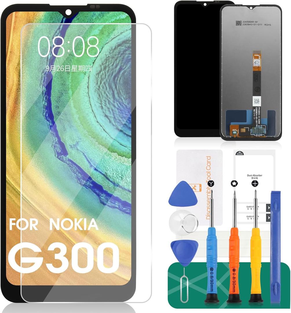 for Nokia G300 Screen Replacement for Nokia G300 5G LCD Display for TA-1374 N1374DL Digitizer Touch Screen Assembly Replacement Repair Parts