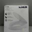 KOHLER 25875-0 Hyten 3" Height, Elevated Soft Close Elongated Toilet Seat, Contoured Seat with Grip-Tight Bumpers, Quick-Attach Hardware, No Slam Toilet Seat, White