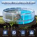 LXKCKJ 12FT Round Pool Pads for Above Ground Pool, Protects Pool Liner, Heavy Duty Puncture Resistant Fabric Pool Mats for Pool Bottom - Prevents Punctures - Weed Barrier - Extends Liner Life