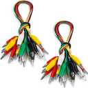 20 PCS Alligator Clips Electrical, 5Color 21.5inch Test Leads with Alligator Clips, Stamping Jumper Wires for Electrical Testing, Circuit Connection, Experiment