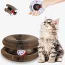 2 x Kitty Curls Twisty Paws Cat Toys - Foldable Accordion Honeycomb Magic Organ Cat Scratching Pads - Interactive Toy with Scratcher Pad & Ball for Indoor Cats (1pcs)