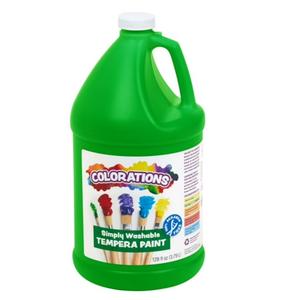 Colorations Paraben-Free Simply Washable Tempera Paint- Green, 1 Gallon