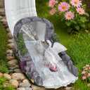 White Swan Gutter Downspout Extension Decoration, Downspout Extender Diverter, Outdoor Garden Animal Statue Ornaments, Outdoor Decor,Splash Block Sculpture