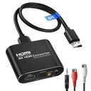 avedio Links HDMI ARC Audio Extractor Converter 4K@60Hz, HDMI to Optical Toslink SPDIF + 3.5mm AUX Jack Stereo Audio Adapter Converter Splitter Inserter Embedder Support HDCP2.2 Digital PCM DTS 5.1