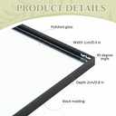 Wonderjune 3 Pcs Matte Black Metal Picture Frames Aluminum Alloy Thin Border Square Frames with Fit for Photo with Mat or Photo Without Mat (24x24 Inch11x14 Inch), 24x24 Inch11x14 Incch