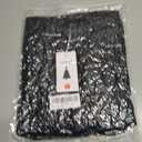 ZESICA Women's Casual Blouse Tops Puff Long Sleeve Button V Neck Hollow Out Eyelet Lace Embroidered Shirt Dressy (Black, L)