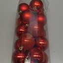 Napzy 24 Count Shatterproof Christmas Ball Ornaments Set, 2.36 Inch Red Christmas Tree Decorations for Xmas Holiday Party Decor, Wreath and Garland Hanging Balls