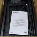 HOOBRO Shoe Rack, 4 Tier Shoe Storage Organizer with 3 Oxford Fabric Shelves and Top Panel, Holds 12-16 Pairs of Shoes for Entryway and Closet, Industrial, Rustic Brown BF47XJ01G1