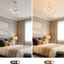 VONLUCE Crystal Light Fixture 21", 6-Light Semi Flush Mount Ceiling Light