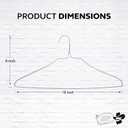 Wire Metal Clothes Hangers 100 Pack for Standard Size Shirts, Pants, Skirts, Space Saving, Non Slip,18 Inch 14.5 Gauge Ultra Thin Standard Dry Cleaner Coated Steel (100, White)