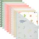 8 Pcs Letter Size Discbound Pocket Dividers with Tabs and Pockets Discbound Dividers with Pockets Notebook 8.5" x 11" Plastic Divider for Office Notebook Planner Disc Binder Divider for Home School