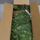 9Ft Pre-Lit Christmas Garland, Plug in, Green, 50 Clear Lights, Fireplace Stairs Mantle Door Indoor Outdoor, Decorated with Pine Cones