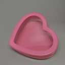 Wesiti 6 Pcs Small Heart Shaped Boxes with Window Valentine's Day Gift Boxes Plastic Storage Container for DIY Projects Presents Candy Jewelry Mother's Day Gifts(Pink)