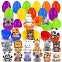 Shemira 12 Pack Prefilled Easter Eggs with Finger Puppets,Basket Stuffers Fillers for Toddlers Kids, Easter Egg Hunt,Party Favors for Kids,Toys Gifts for Toddlers