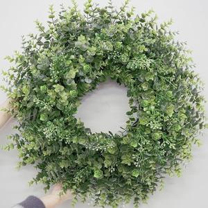 26'' Large Boxwood Wreath for Front Door Artificial Spring Wreath Boxwood Leaves Greenery Outdoor Door Wreaths for Porch Window Home Farmhouse Wall Decor Green Year Round Indoor Outdoor All Seasons