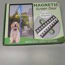 Upgraded Magnetic Screen Door Mesh, Full Strip Magnets, Heavy Duty Fiberglass Mesh, Door Screen Magnetic Closure for Single Door Size 36 x 82 Inch, Screen Door Size 38 x 84 Inch Black