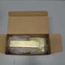 EHOMEWARE 2 Pack Gold Dummy Door Handles, Interior Door Lever Single Sided Rear Mount, Heavy Duty Satin Brass French Closet Door Knobs