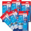 Loctite Silicone Sealant, Clear, 2.7 fl oz Tube, 6 Pack - 100% Waterproof Sealant for Glass, Ceramic, Wood, Plastic & More