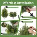 3ft UV-Resistant Artificial Cedar Topiary Tree Faux Cypress Outdoor Fake Pine Plant Shrubs Bushes for Home Garden Porch Entryway, Set of 2