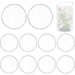 10 Packs 12'' Round Metal Mesh Plant Cage Covers for Large Wire Plant Protector cover from Animals - Chicken Wire Cloche, Sturdy Garden Bunny Barricades Chicken Wire Cloche fto Keep Animals Out