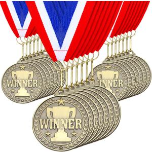 Remuuly 30 Pcs Gold Medals Bulk 2'' Basketball Soccer Baseball Volleyball Football Lacrosse Kickball Cheer Bowling Trophy Medals for Awards for Sports Participation Winner Gift