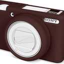 ZV-1F Camera Case, Soft Silicone Protective Case for Sony ZV1F/ZV-1M2/ZV-1 Mark II (NOT for ZV1) Vlog Camera, Lightweight ZV1F Cover (coffee)