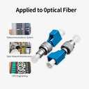 3 x GESD Visual Fault Locaotr Adapter, FC Male to LC Female Connector, 2.5mm to 1.25mm Hybrid Fiber Optical Convertor Adapter for Optical Power Meter, Single Mode 9/125um for VFL Connector