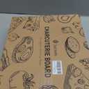 Charcuterie Board with Lid, 2-in-1 Bamboo Cheese & Cutting Board for Entertaining with Engraved Guide, Covered Snack Serving Tray, Includes 2 Plastic Cutting Mats & 4 Cheese Knives, Gifts for Women