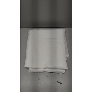 White Linen Curtains 46 Inches Long for Short Windows, Bronze Grommet Light Filtering Drapes for Bedroom Bathroom Kitchen Lightweight, 2 Panels, 52x46 Inch
