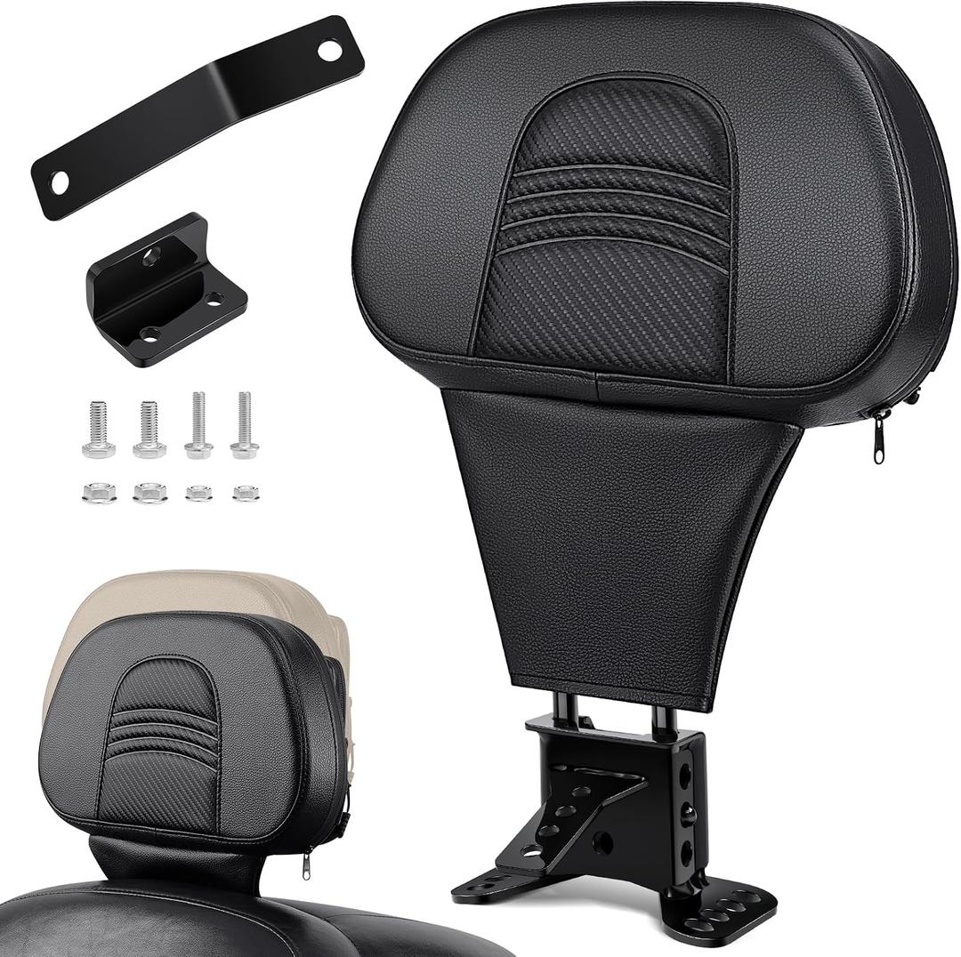 PBYMT Driver Rider Backrest, Adjustable Rider Driver Backrest Fit for Harley Davidson Touring Street Glide Road Glide Road King Electra Glide 1988-2024
