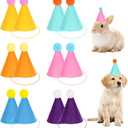 12Pcs Mini Birthday Party Hats for Stuffed Animals Dog Cat Rabbit Puppy Dolls Birthday Decorations