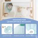 Touchdog Soft Cat Cone Collar, Waterproof Recovery Collar for Cats After Surgery, Lightweight Elizabethan Collar for Kittens, Small to Large (Blue, S) (Blue)