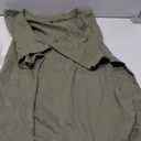 Smile Fish Women Crewneck Loose Fit Tunic Tops Short Sleeve Dressy Casual Summer Long Tee Shirts to Wear with Leggings Cotton Olive Green,XL