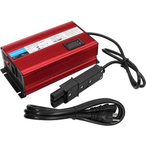 48 Volt 12 Amp Golf Cart Battery Charger with 2 Pin Style Plug Display of Shows Current and Voltage Compatible with G19-G22 Golf carts