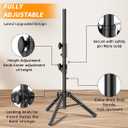 Small Speaker Stands 2 Pack, 24-50 Inch Height Adjustable Speaker Tripod Stand Pair, Lightweight 35mm Compatible Insert, Support 55 LB with 2 Storage Bags