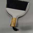MR.SIGA Mini Dustpan and Brush Set, Portable Cleaning Brush and Dustpan Combo with Bamboo Handle, 1 Set (White)