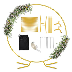 6.6FT Balloon Arch Stand, Metal Round Arch Backdrop Stand for Parties, Circle Balloon Arch Frame Wedding Arches with Upgrade base for Ceremony Birthday Party Baby Shower Decoration