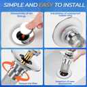 2 x Sink Stopper Hair Catcher,(2PCS) Pop-up Sink Drain Strainer with Removable Stainless Steel Strainer Basket Hair Catcher, Bathroom Sink Strainer for Bathroom Sink Stopper Replacement