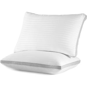 SLEEP ZONE Standard Bed Pillows for Sleeping, Premium Soft Pillow Set of 1, Sandwich Mesh Breathable Sides Cozy for Back, Stomach or Side Sleepers